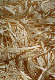 It’s a photo of wood wool, it kinda looks like a li’l pile of ribbons ’cept the ribbons aren’t made of ribbon, they’re made of wood.
